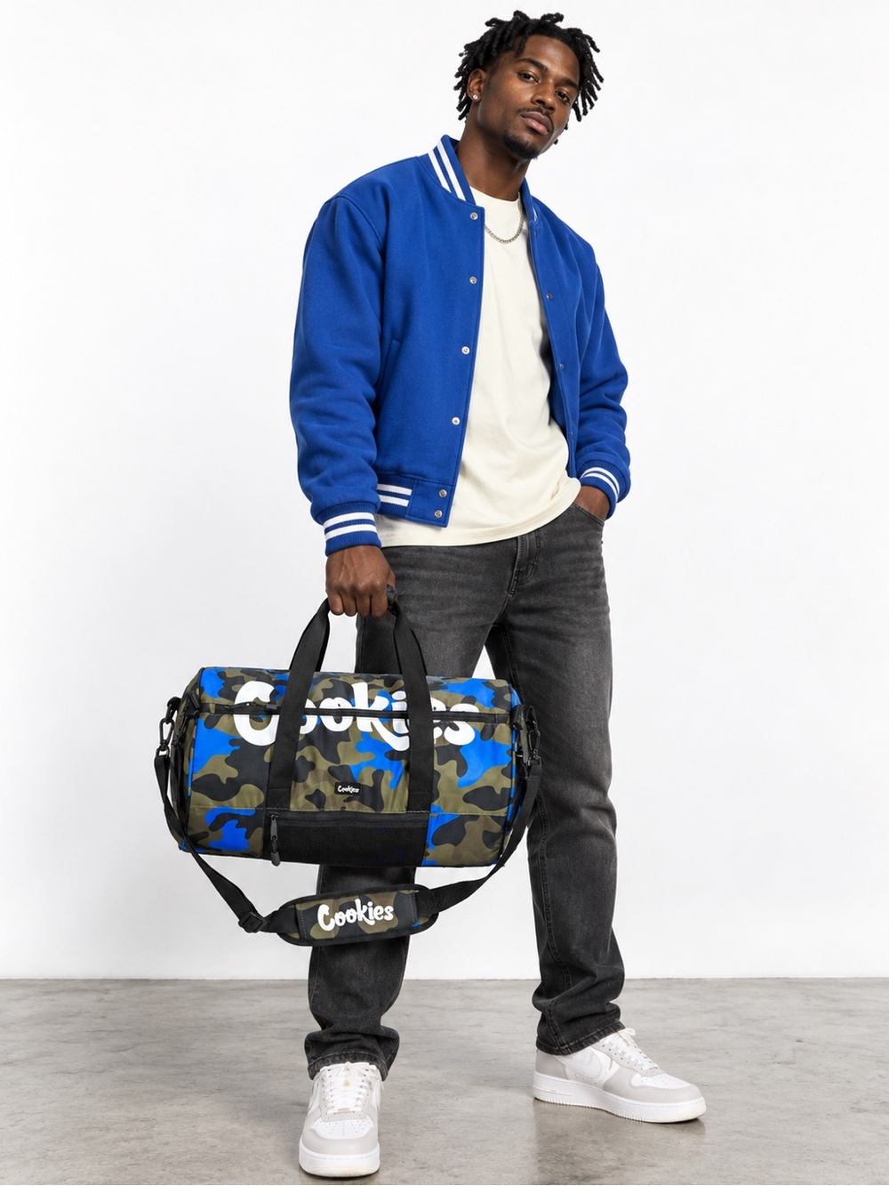 Cookies Summit Ripstop Smell Proof Duffle Bag Blue Camo
